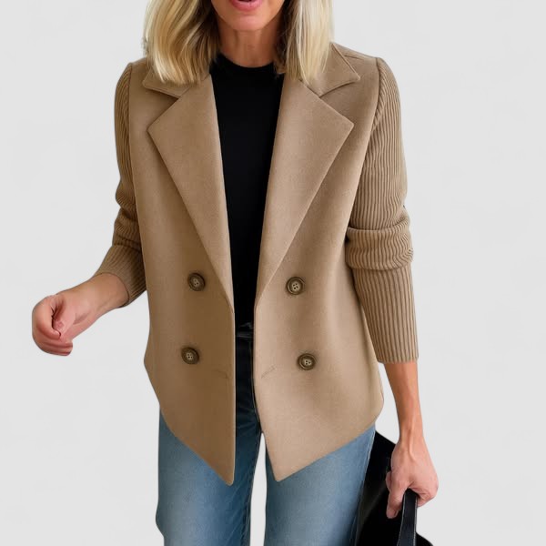 Ilaisaane - Elegant Coat with Knit Sleeves — view 10