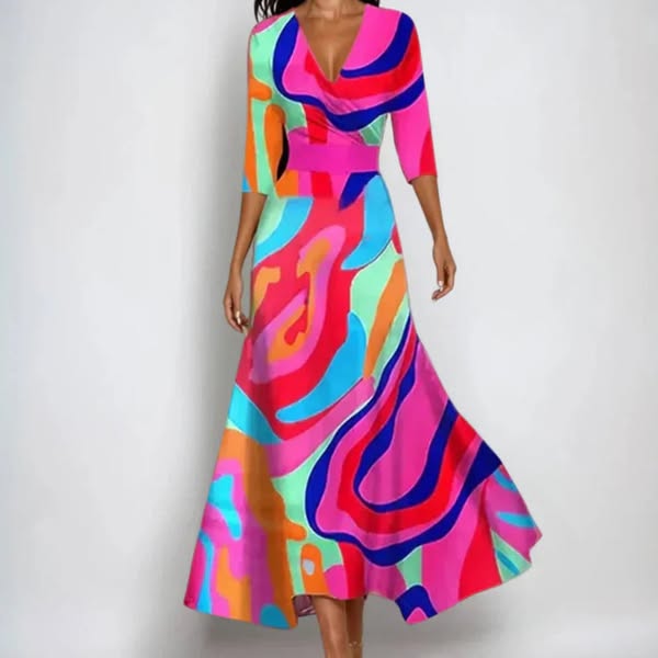 Emily | Elegant Floral Dress — view 4