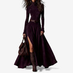 Elodie | Elegant Maxi Dress with Belt Included — view 2