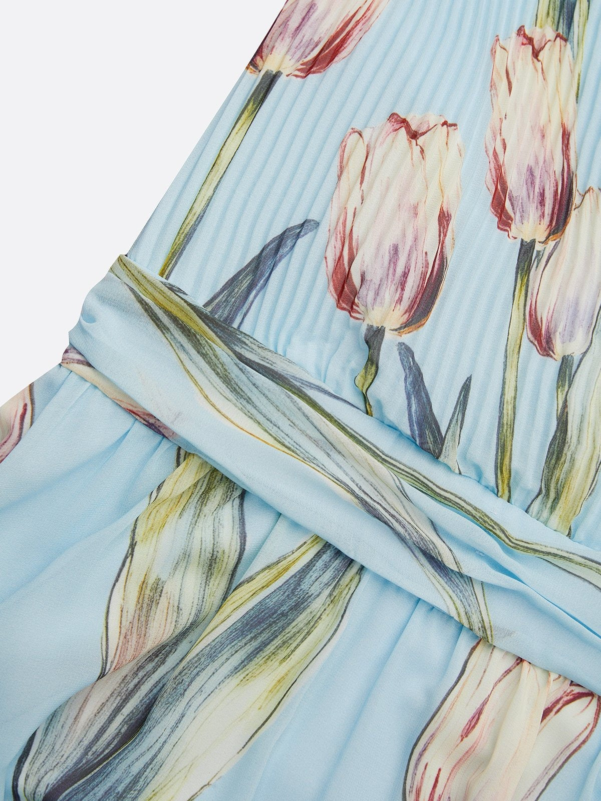 Nikau - Elegant Tulip Print V-neck Maxi Dress — view 8