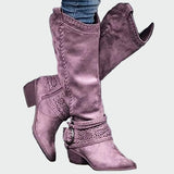 Retro Cowboy Leather Boots — view 2