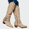Retro Cowboy Leather Boots — view 3