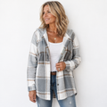 Kate | Checked Hooded Jacket — view 2