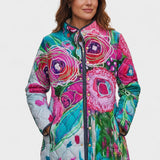 Roxy™ | Quilted Jacket with Flowers in Pink