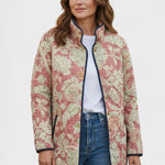 Annika™ | Quilted Jacket with Ornaments in Dusty Pink — view 2