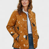 Wynter™ | Quilted Jacket with Cats and Moons