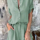 Melda - Lightweight Button-Up Set
