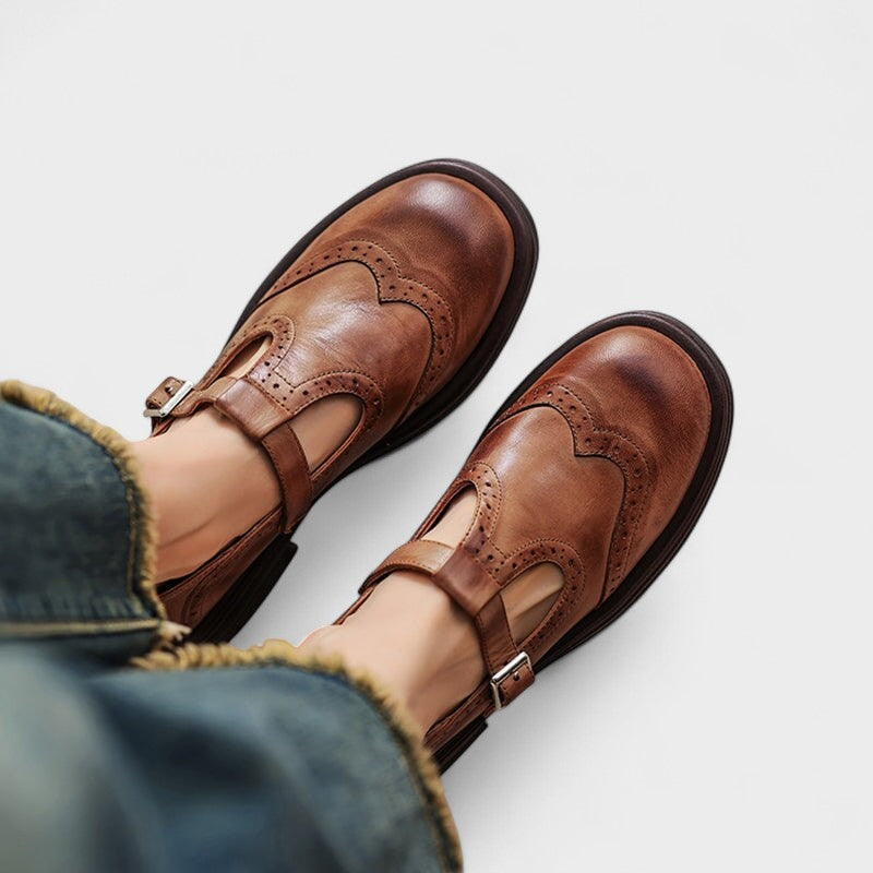 Vela - Premium Leather Mary Jane Shoes — view 3