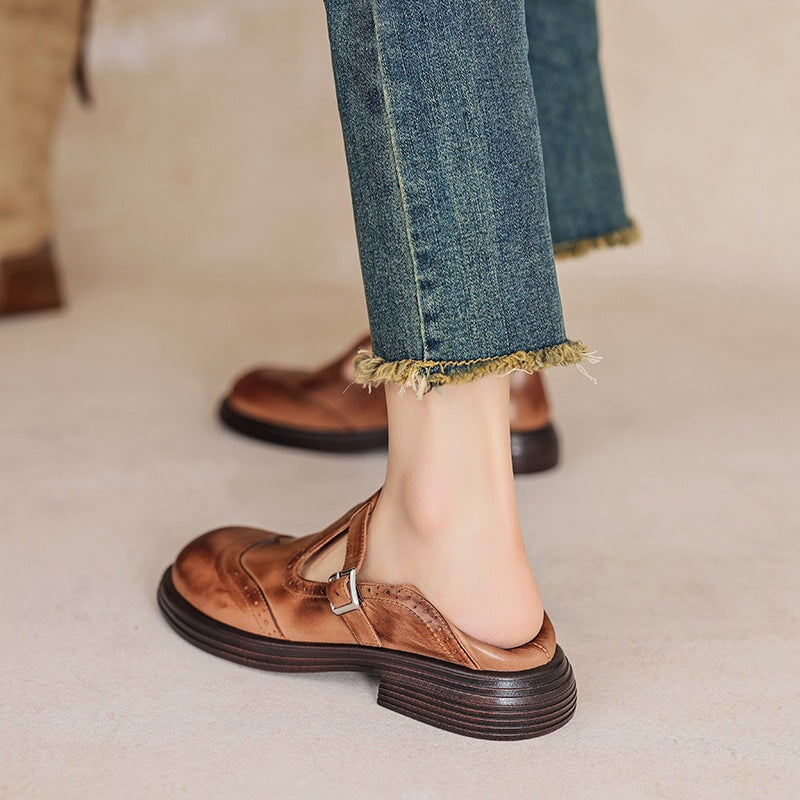 Vela - Premium Leather Mary Jane Shoes — view 7