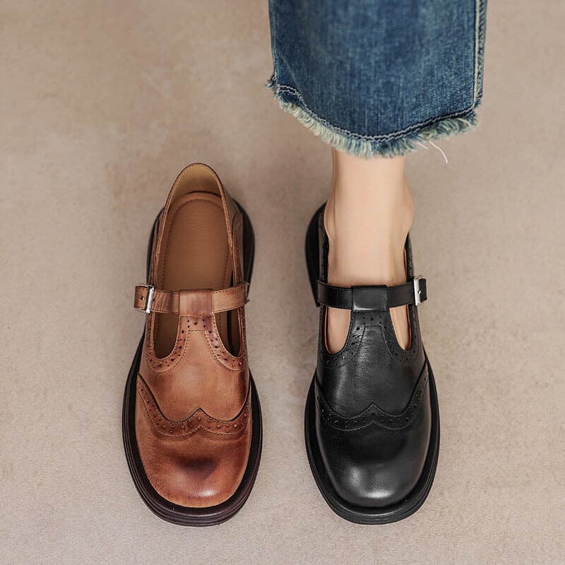 Vela - Premium Leather Mary Jane Shoes — view 8