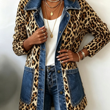 Regina™ | Long Jacket with Leopard Print