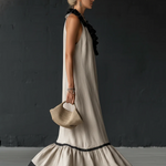 Celestine | Colour-Block Ruffle Maxi Dress — view 2
