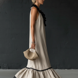 Celestine | Colour-Block Ruffle Maxi Dress — view 2
