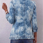 Kahu™ | Light Blue Blazer with Batik Effect