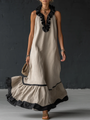 Celestine | Colour-Block Ruffle Maxi Dress — view 7