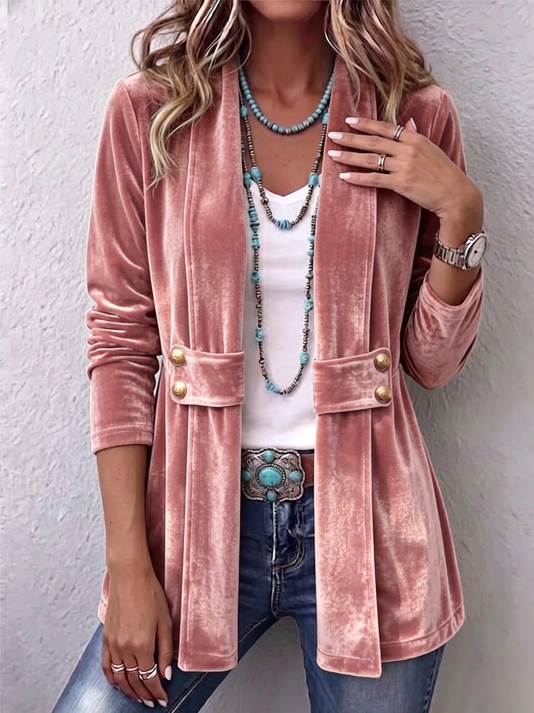 Katrina™ | Open Blazer with Shimmer — view 3