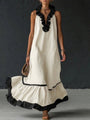 Celestine | Colour-Block Ruffle Maxi Dress — view 5