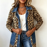 Regina™ | Long Jacket with Leopard Print