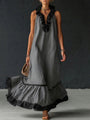 Celestine | Colour-Block Ruffle Maxi Dress — view 4
