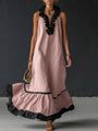 Celestine | Colour-Block Ruffle Maxi Dress — view 6