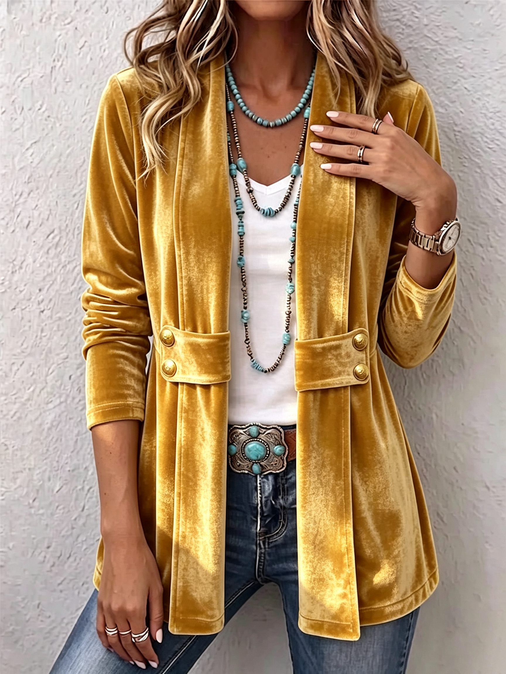 Katrina™ | Open Blazer with Shimmer — view 5