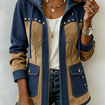 Bronte™ | Hooded Jacket in Patchwork Style — view 2
