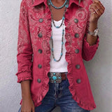 Manuela™ | Berry Blazer with Paisley