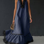 Celestine | Colour-Block Ruffle Maxi Dress — view 8