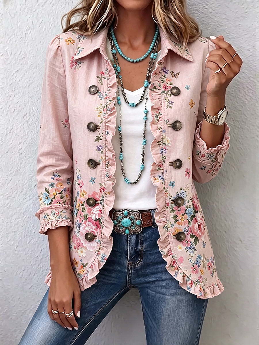 Hana™ | Blazer in Rosé with Flowers