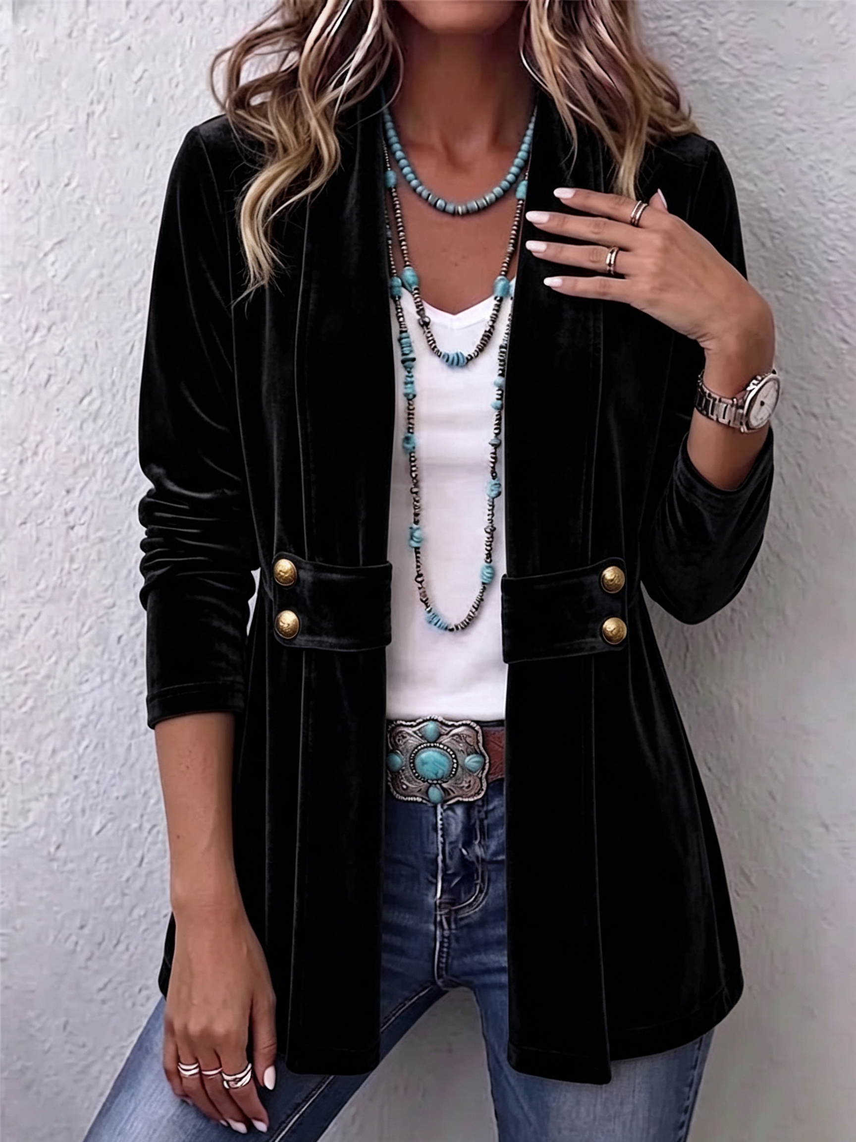 Katrina™ | Open Blazer with Shimmer — view 6
