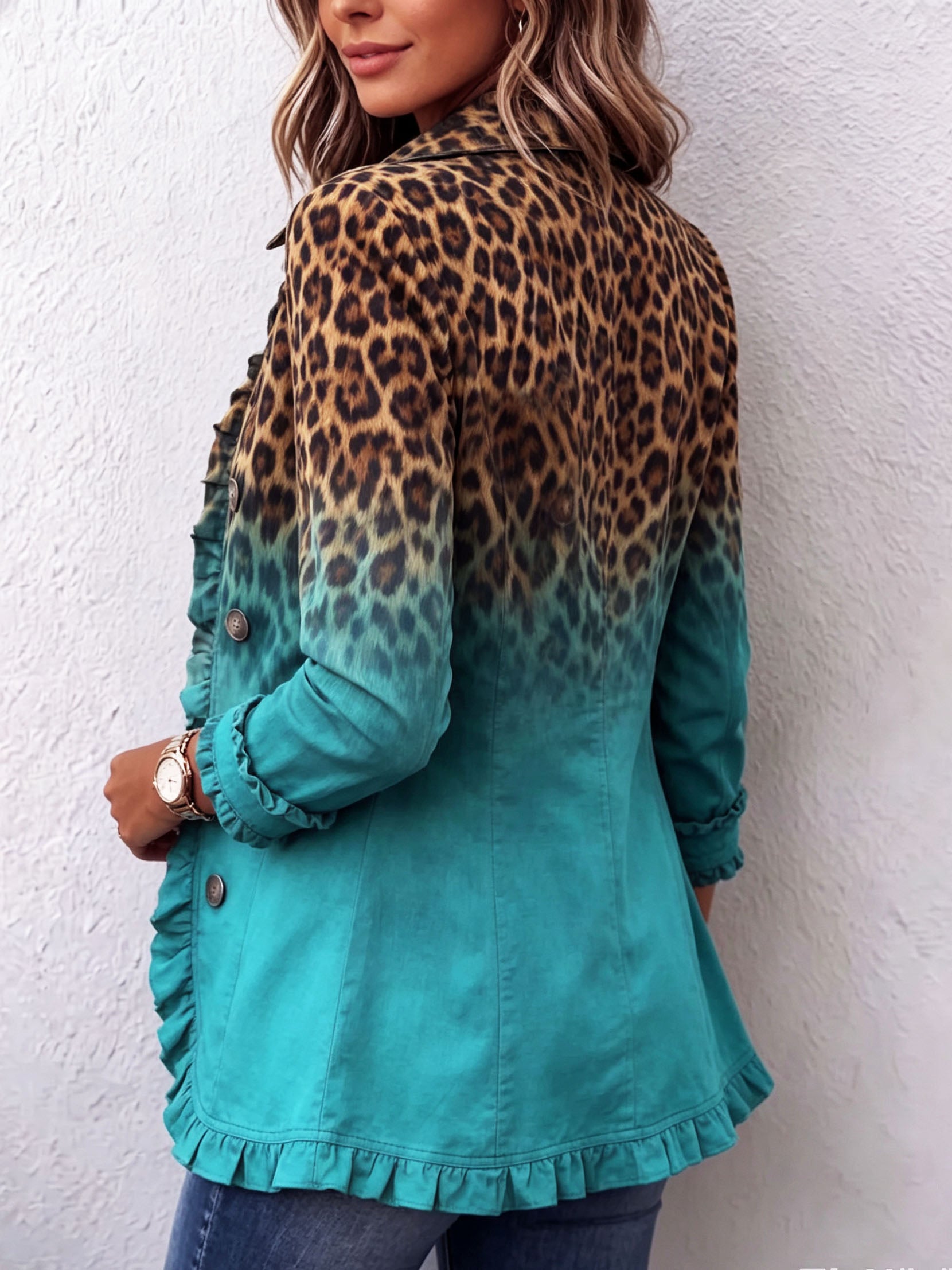 Barbara™ | Leopard Gradient Blazer — view 3