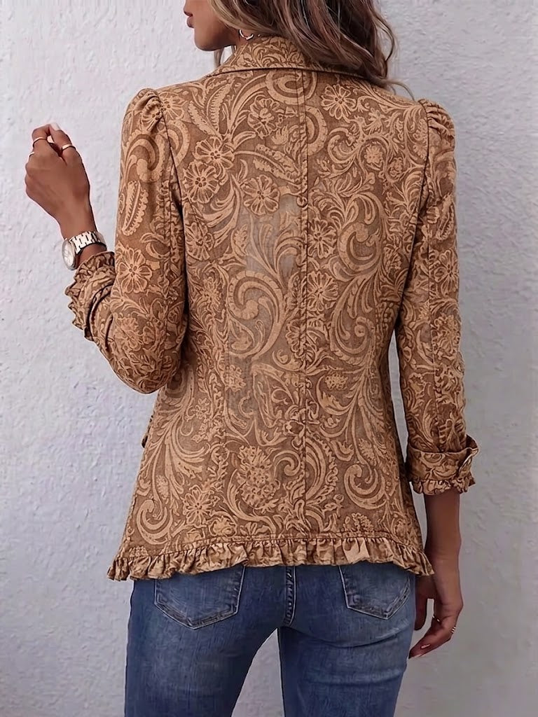 Heidi™ | Blazer in Caramel with Ornaments