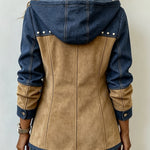 Bronte™ | Hooded Jacket in Patchwork Style