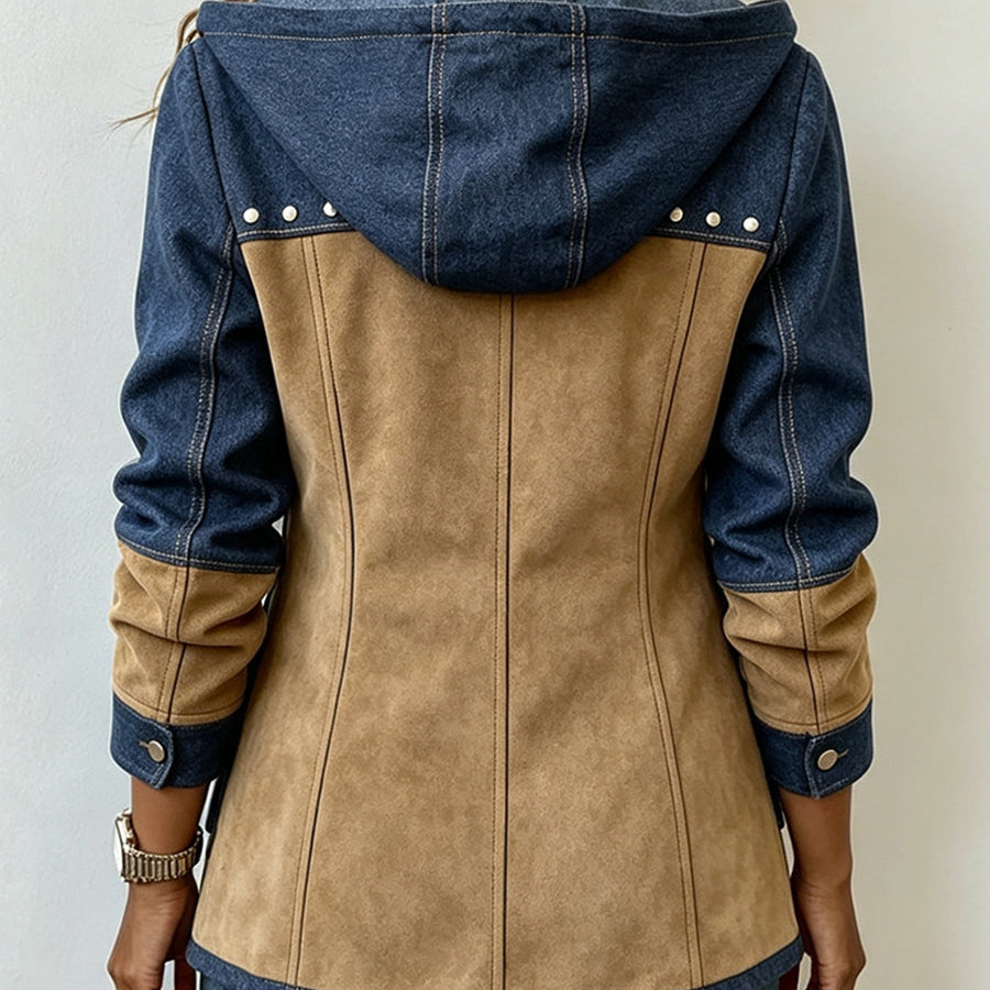 Bronte™ | Hooded Jacket in Patchwork Style