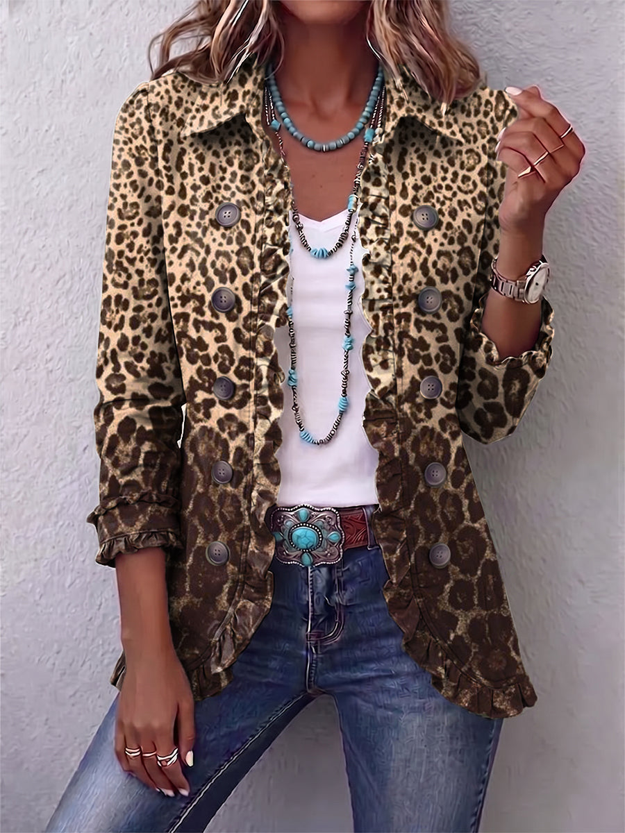 Erika™ | Blazer with Leopard Print — view 2
