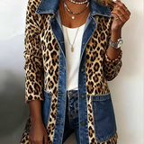 Regina™ | Long Jacket with Leopard Print