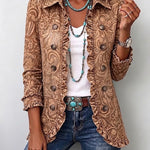 Heidi™ | Blazer in Caramel with Ornaments — view 2
