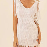 Sabella - Elegant Fringed Dress — view 3