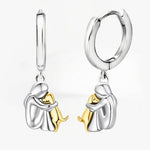 Dog Hug Earrings (Round Clasp) — view 6