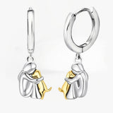 Dog Hug Earrings (Round Clasp) — view 6