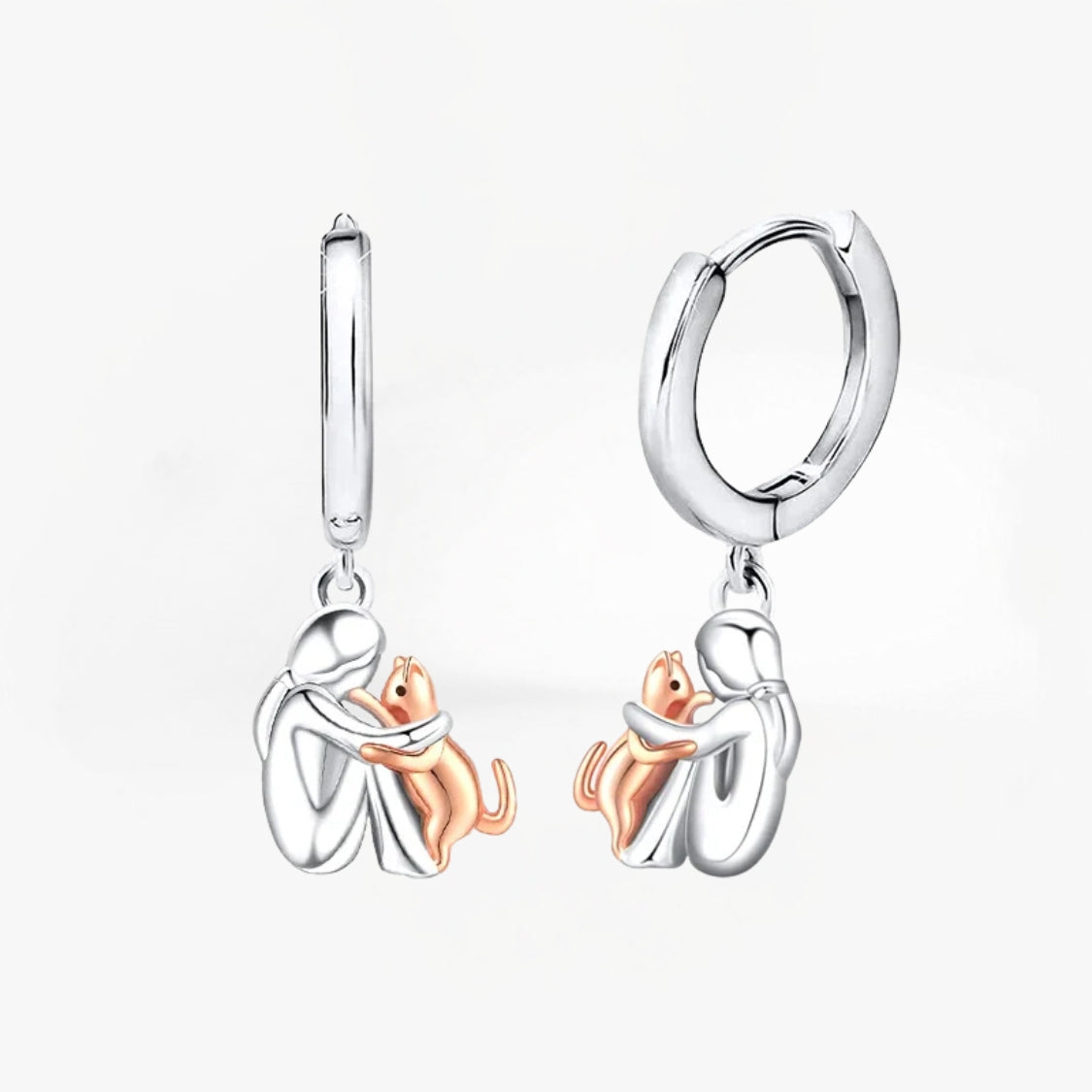 Cat Hug Earring (Round Clasp) — view 4