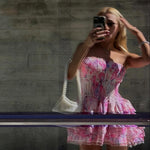 Cecilia - Strapless Floral Dress — view 10