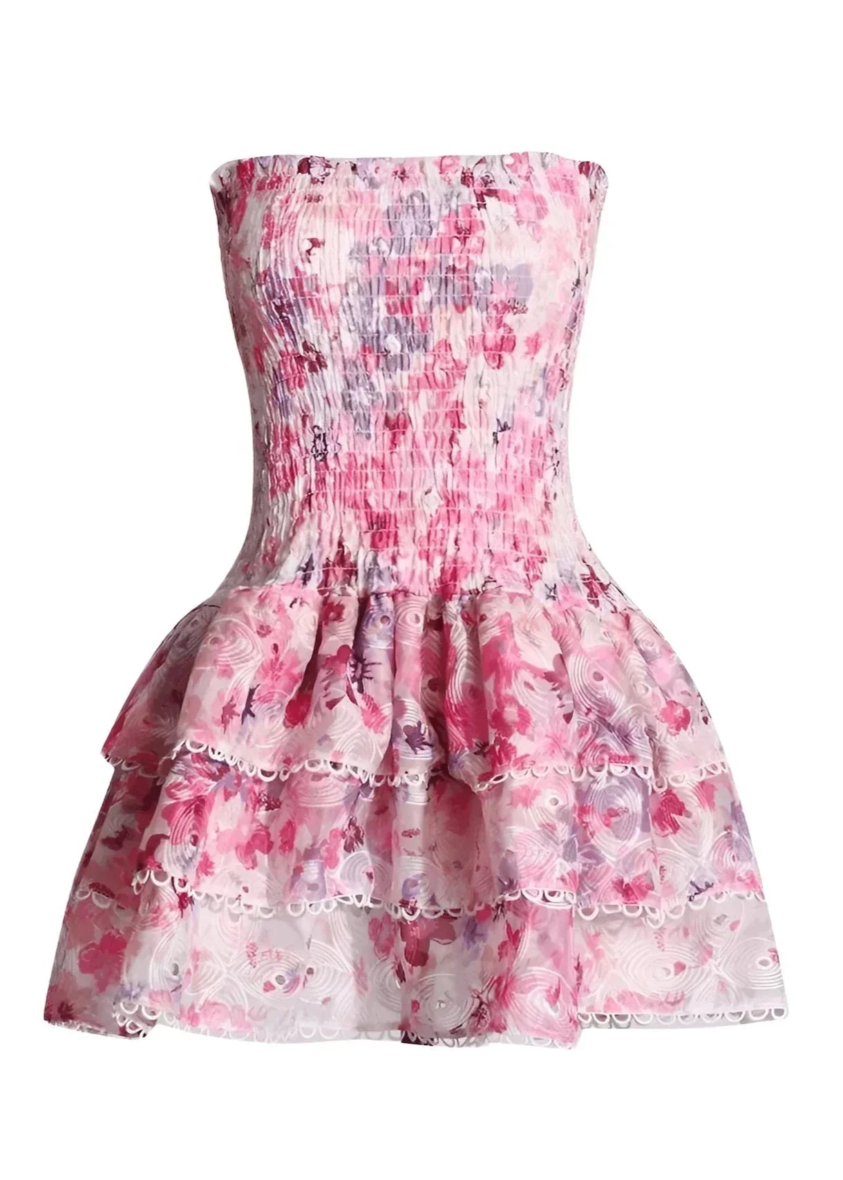 Cecilia - Strapless Floral Dress — view 14