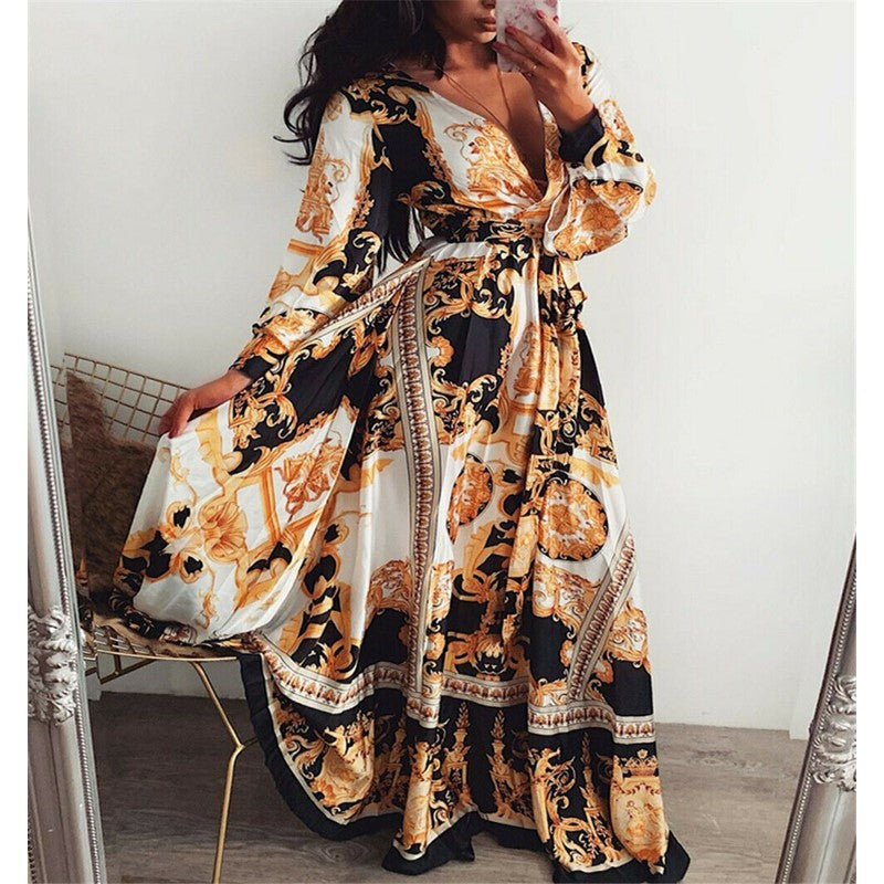 Faye - Boho Printed Dress — view 9