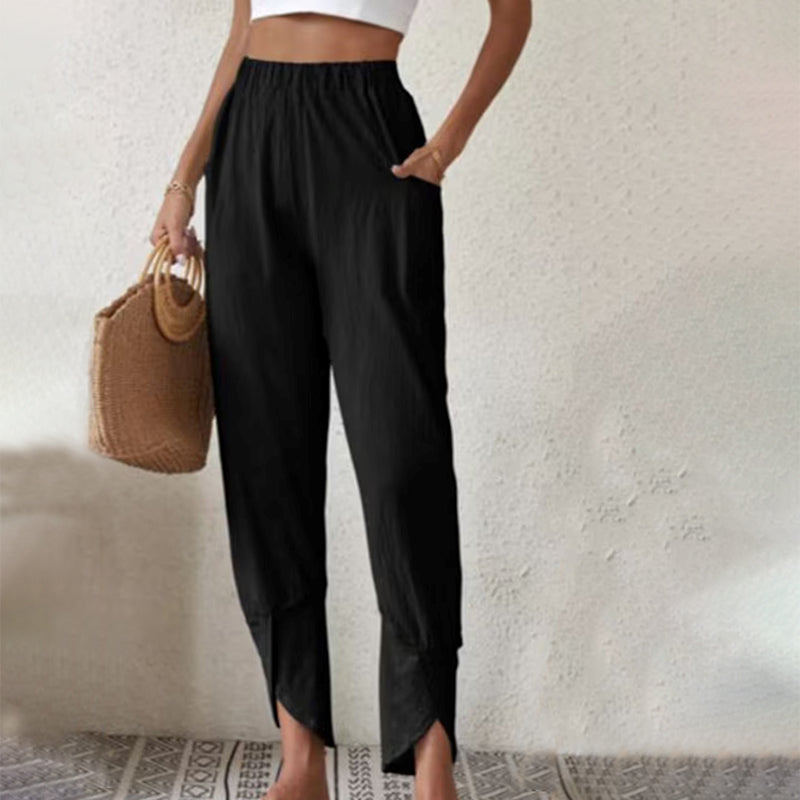 Essari - Pants with Slit Hem — view 2